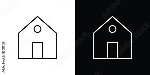 Home icon. Editable Vector symbols. Set of line icons on white background.