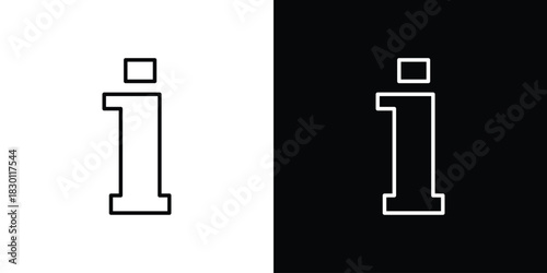 Info icon. Editable Vector symbols. Set of line icons on white background.