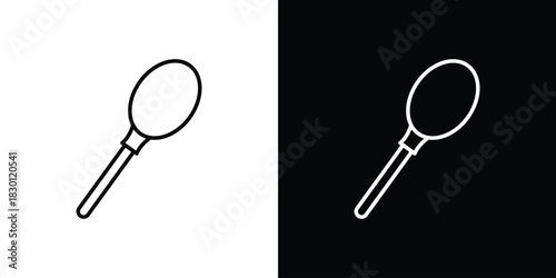 Racquet icon. Editable Vector symbols. Set of line icons on white background.