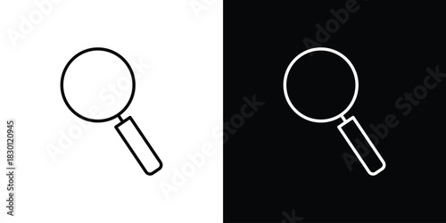 Search icon. Editable Vector symbols. Set of line icons on white background.