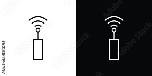 Sensor icon. Editable Vector symbols. Set of line icons on white background.
