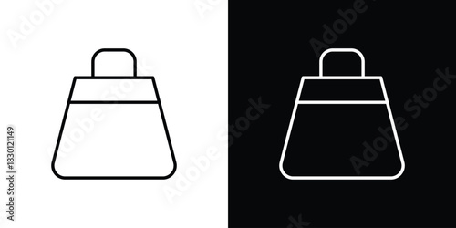 Shopping bag icon. Editable Vector symbols. Set of line icons on white background.