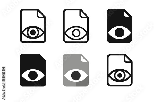 Ethical Branding Icons. Ethical branding. Icon set. Set Logo of ethical branding: transparency icon. harmonious logo variations of the same emblematic concept,