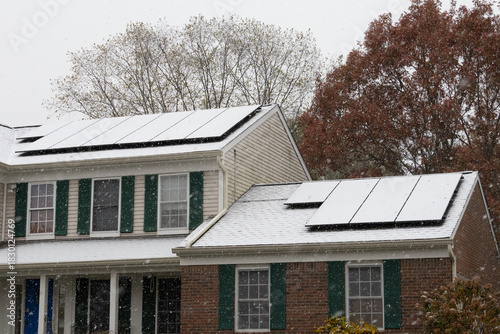 snow covered solar panels