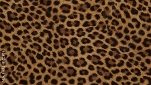 Naklejka na ścianę Seamless brown leopard fur pattern realistic luxury background leopard fur texture animal skin decor 38331858 1