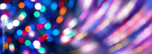  Bokeh background of Christmas light, abstract blue background with bokeh