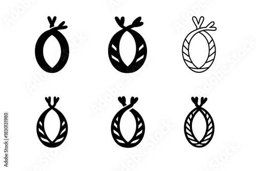 Wristband Icon Set. Wristbands. Icon set. Set Logo of wristbands: woven friendship bracelet. harmonious logo variations of the same emblematic concept, each