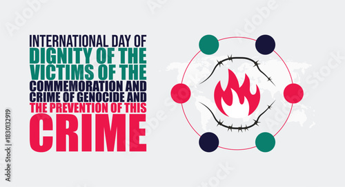 International Day of Genocide Victims Remembrance Poster design