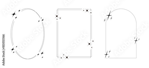 キラキラをあしらったシンプルなフレーム