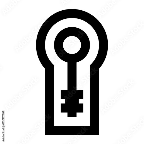 Key and keyhole logo line