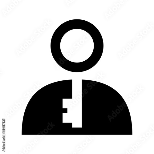 User and key logo negative space