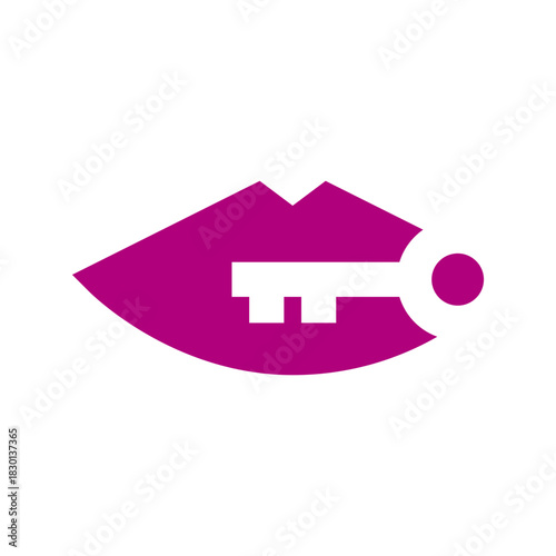 Mouth and key logo design