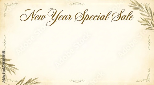 Elegant New Year Special Sale Banner Design.