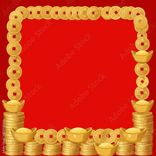 “Prosperity Gold Coin Frame”