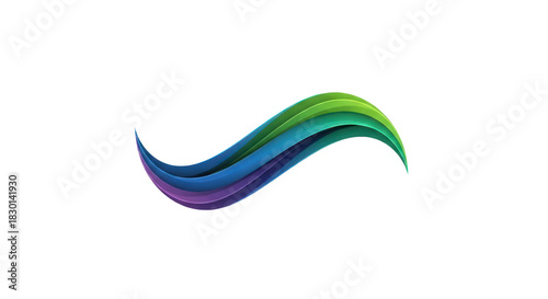 Abstract swirl design with gradient colors and transparent background