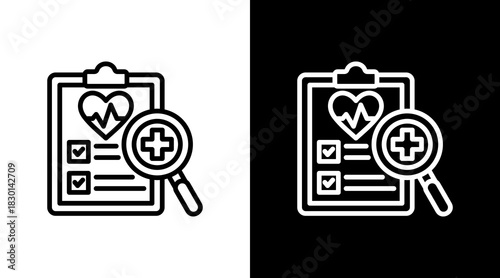 Diagnosis With Icon Set Design
