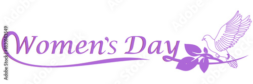 Women's Day background text Vector illustration