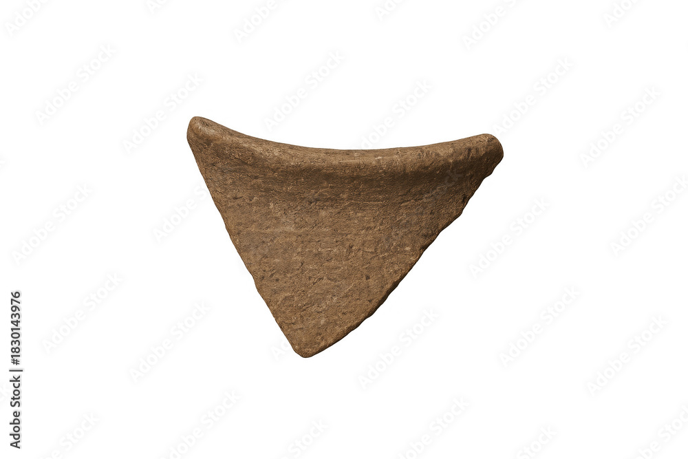 Naklejka premium Ancient pottery fragment ceramic shard with transparent background