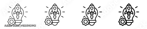 Startup Lightbulb  Icon Set Different Style Collection