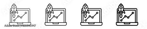 Market Launch  Icon Set Different Style Collection