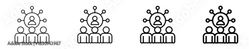 Networking Event  Icon Set Different Style Collection