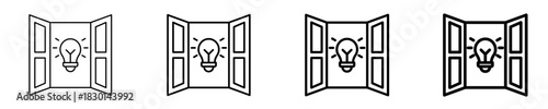 Opportunity Window  Icon Set Different Style Collection