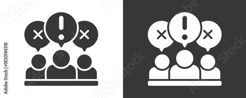Complaint Icon Set Vector Collection Isolated In Black And White