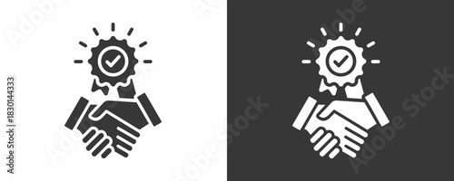 Commitment Icon Set Vector Collection Isolated In Black And White
