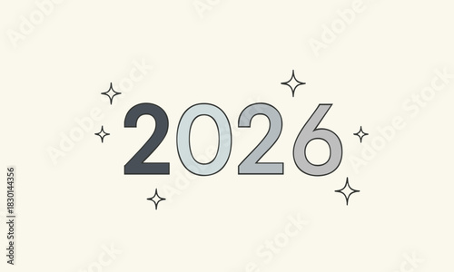 Stylish 2026 with Sparkling Accents Representing New Beginnings and Future Opportunities