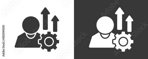 Improvement Icon Set Vector Collection Isolated In Black And White