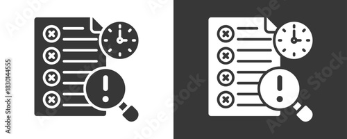 Analysis Icon Set Vector Collection Isolated In Black And White