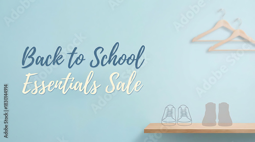 Back to School Essentials Sale with Hangers and Shelf.