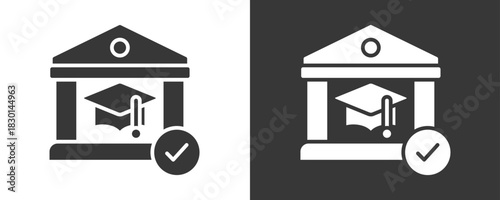 Admission Icon Set Vector Collection Isolated In Black And White