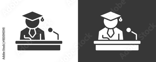 Rector Icon Set Vector Collection Isolated In Black And White