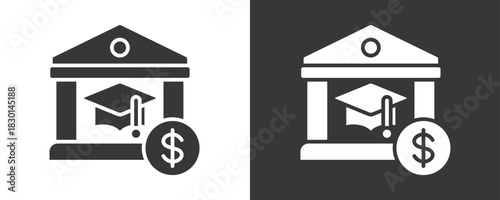 Scholarship Icon Set Vector Collection Isolated In Black And White