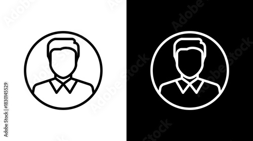 Profile With Icon Set Design