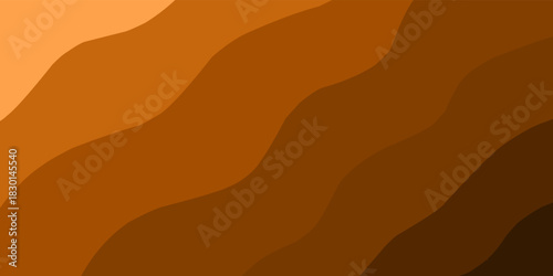 Wavy brown gradient background. Wavy background concept. Gradient brown color for design needs.
