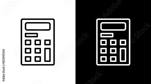 Calculator With Icon Set Design