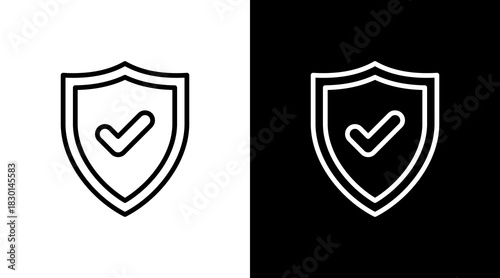 Shield With Icon Set Design