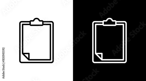 Clipboard With Icon Set Design