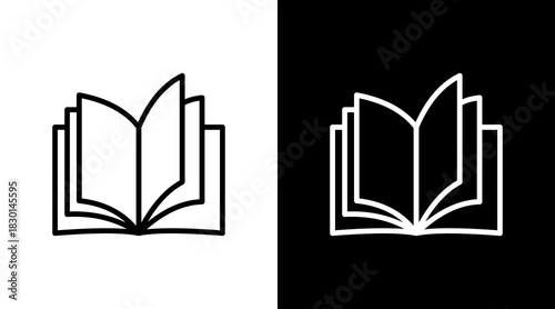 Book With Icon Set Design