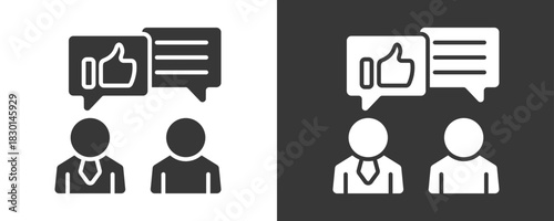 Feedback Icon Set Vector Collection Isolated In Black And White