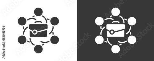 Diversity Icon Set Vector Collection Isolated In Black And White