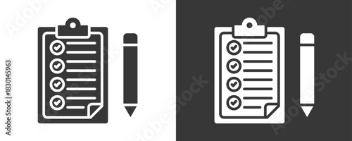Task Icon Set Vector Collection Isolated In Black And White