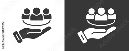 Customer Management Icon Set Vector Collection Isolated In Black And White