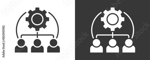 Subordinate Icon Set Vector Collection Isolated In Black And White