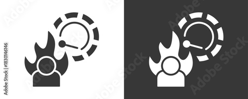 Performance Icon Set Vector Collection Isolated In Black And White