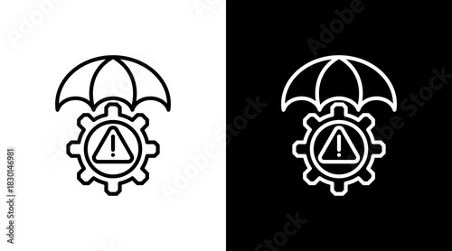 Risk Management With Icon Set Design