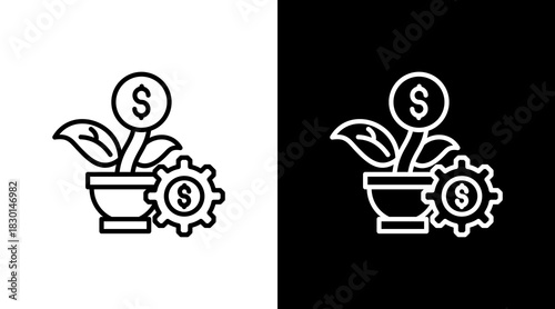 Investment With Icon Set Design