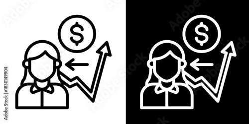 Compensation Package  Icon Set White Style Collection